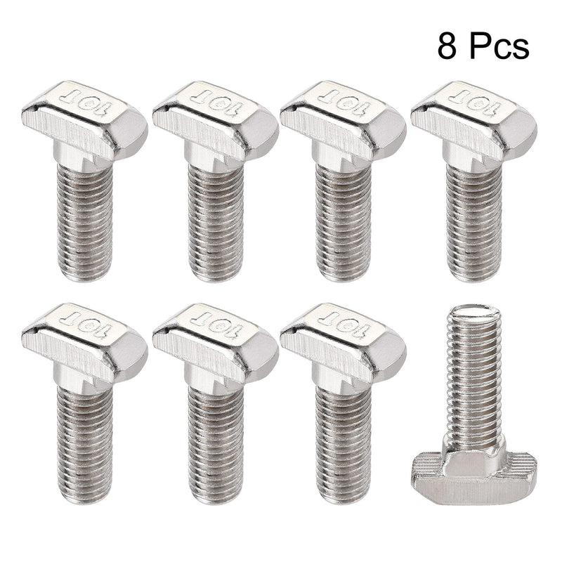 [Australia - AusPower] - uxcell M8x25mm T-Slot Drop-in Stud Sliding Bolt Screw Carbon Steel for 40 Series Aluminum Profile 8pcs 35mm 8 