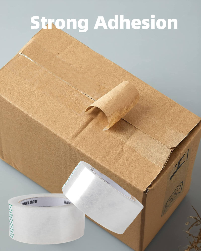 AUDTMWH Packing Tape Refills, Clear, Packaging Tape Heavy Duty Designed for Moving, Shipping and Packing, Mailing,1.88" x 60 yds, 2 Rolls 2 Rolls, 120 yds
