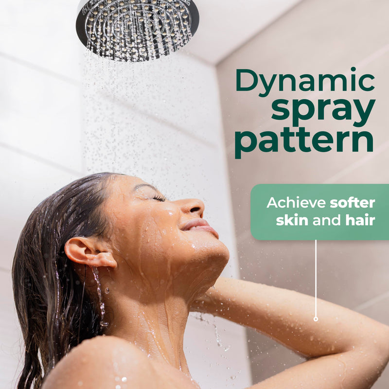 Winthorpe Water Saving Shower Head, High Pressure Showerhead with Widespread Coverage, Easy Installation, Modern Design, Low Flow Eco Mode, 90 Water Jets - Chrome