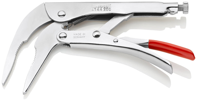 Knipex Tools 41 44 200 8" Angled Long Nose Locking Grip Pliers,