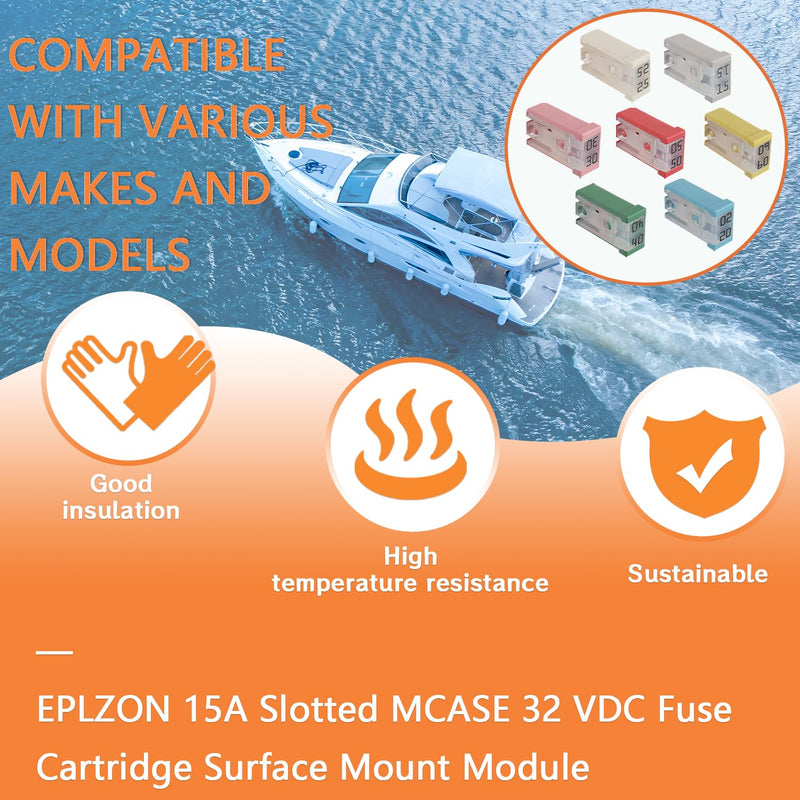 15A 20A 25A 30A 40A 50A 60A 32V Mini Slotted Automotive MCASE Shaped Cartridge Fuse Kit(Pack of 28pcs,4 for Each Model) 15 20 25 30 40 50 60A,28PCS