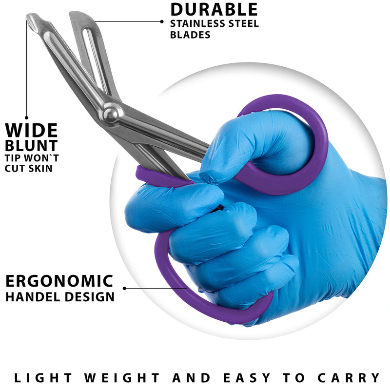 [Australia - AusPower] - ASA TECHMED Sprague Double Tube Adult and Pediatric Stethoscope + Matching EMT Shears, Ideal for EMT, Nurse, Doctor, Medical Student, Paramedic, and First Responders (Purpe) Purple 