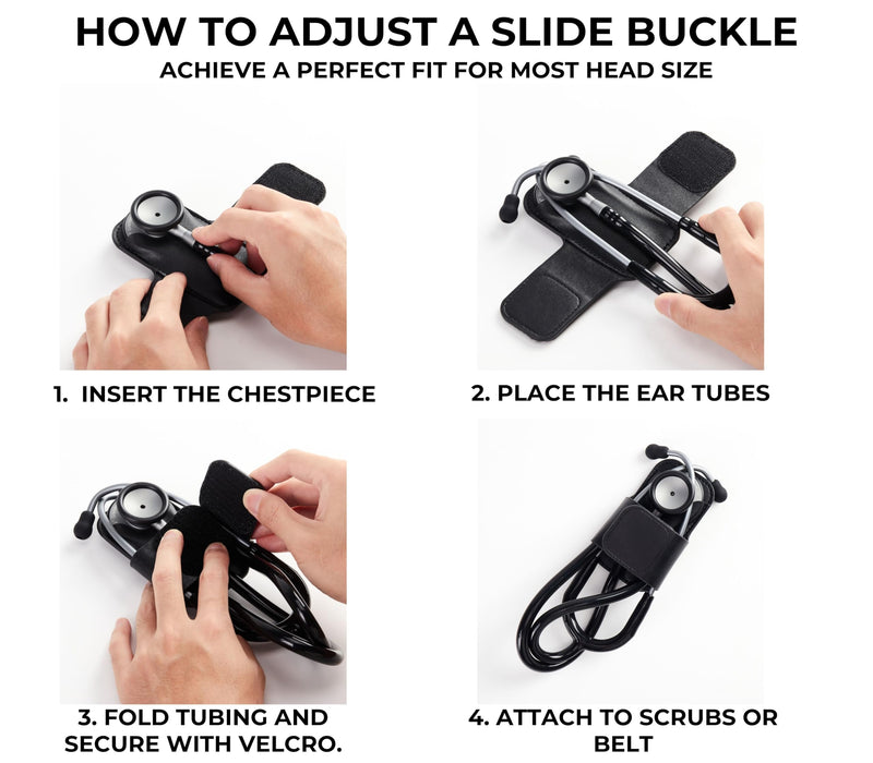 [Australia - AusPower] - Stethoscope Holder Clip, Nurse Gifts for Women/Men PU Leather Stethoscope Hip Holder Lightweight Portable Holster for Nurse, Suit for Most Stethoscope - B - Pur B - Purple 