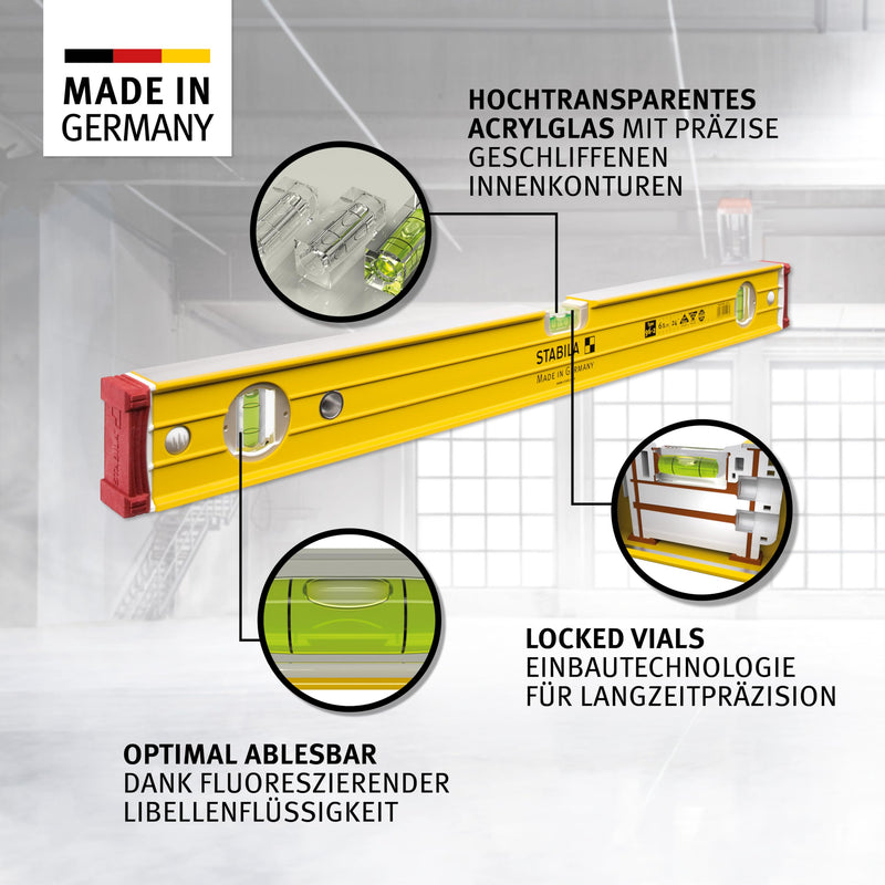 Stabila Series 96 Spirit Level, 15225 Type 96-2 1 - Pack