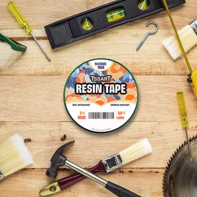 [Australia - AusPower] - Resin Tape for Epoxy Resin Molding - Thermal Silicone Adhesive Oxidation and High Temperature Resistance Easy Peeling, Epoxy Release Tape for River Tables - 2 inch Wide 54FT Long 