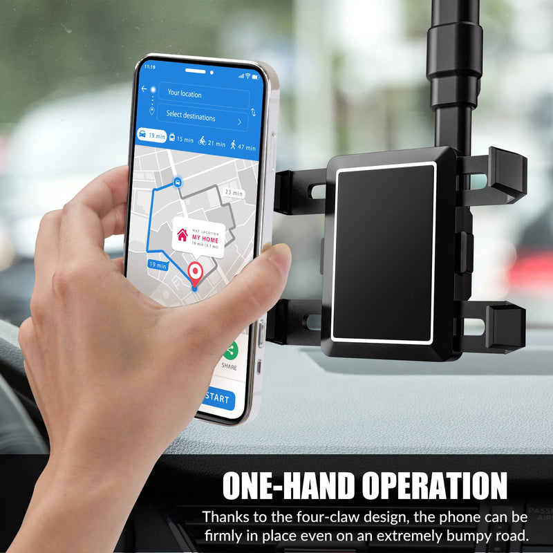 [Australia - AusPower] - SXhyf Rear View Mirror Phone Holder, 2023 Rotatable and Retractable, Universal Mount, Cell Car Fit for iPhone 11 12 13 14 Pro Max Samsung All Phone 