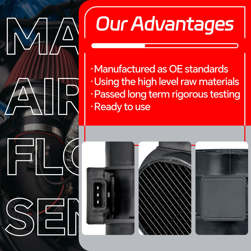 Mass Air Flow Sensor 13621432356 MAF Compatible with BMW 323Ci/323i, 325Ci/325i/325xi, 328Ci/328i, 525i, 528i, Z3, Hyundai Sonata, Suzuki Verona, Replaces 28164-37100