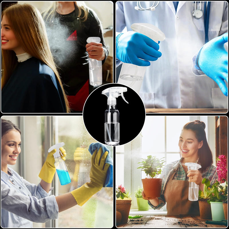 [Australia - AusPower] - Cosywell Plastic Spray Bottles 8.8oz/260ml 2 Pack Empty Spray Bottle for Cleaning Mist/Stream Heavy Duty Water Spraying Bottle for Cooking Solutions Essential Oils Hair Care(Clear) A-Clear 