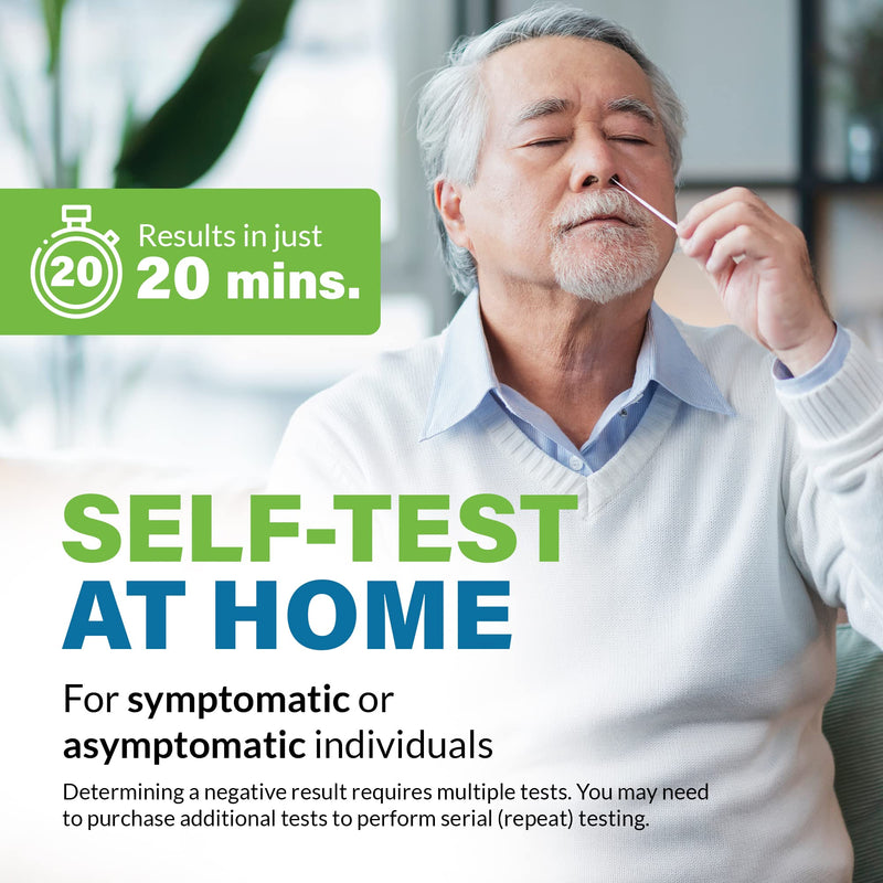 [Australia - AusPower] - COVID-19 Antigen Rapid Test, 1 Pack, 2 Tests Total, Easy To Use – No Mixing Step, SCoV-2 Ag Detect Rapid Self-Test, FDA Emergency Use Authorized, Test at Home 