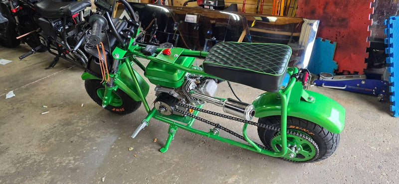 JMCHstore Green Seat Cover for Coleman ct100u 98cc ct100 100cc Motor ct100 3.0HP Mini Bike Trail Powersports Parts Green Stitch