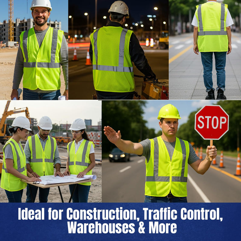NYOrtho High Reflective Vest - Construction Vest - Universal Fit - ANSI/ISEA Class 2 - Sweat-Free With Reflective Material 32-44 Mesh 6