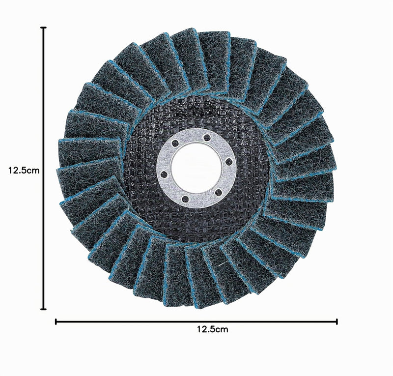 BGS 74476 | Fan Sanding Disc | Non-Woven | Diameter 125 mm | Grit 240 | Glass fabric plate, can be mounted directly on angle grinders, preparing, re-polishing, fine grinding Diameter: 125 mm, 240 mm