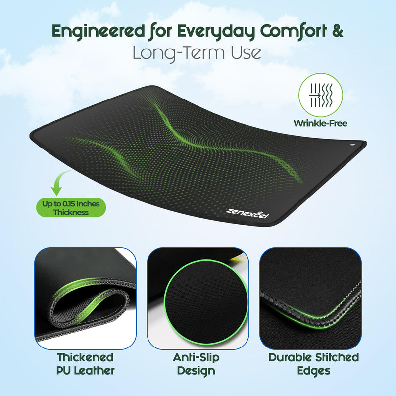 [Australia - AusPower] - Zenexcel Grounding Mat 24"x16" with Extra 15ft Nylon-Braided Cord (2 Cords Total) – Connect to Earth’s Energy for Natural Sleep, Stress Relief & Recovery 