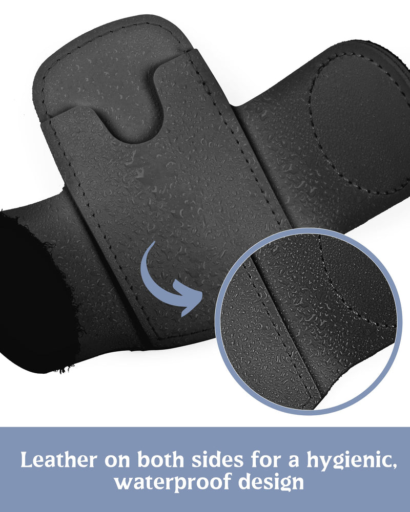 [Australia - AusPower] - Stethoscope Holder with Cute & Hygienic Design (Black) | Stethoscope Holder Hip Clip in Gift Box | Lightweight with Durable Adhesive | Nurse Accessories | Holds Multiple Brands including Litmann Black 