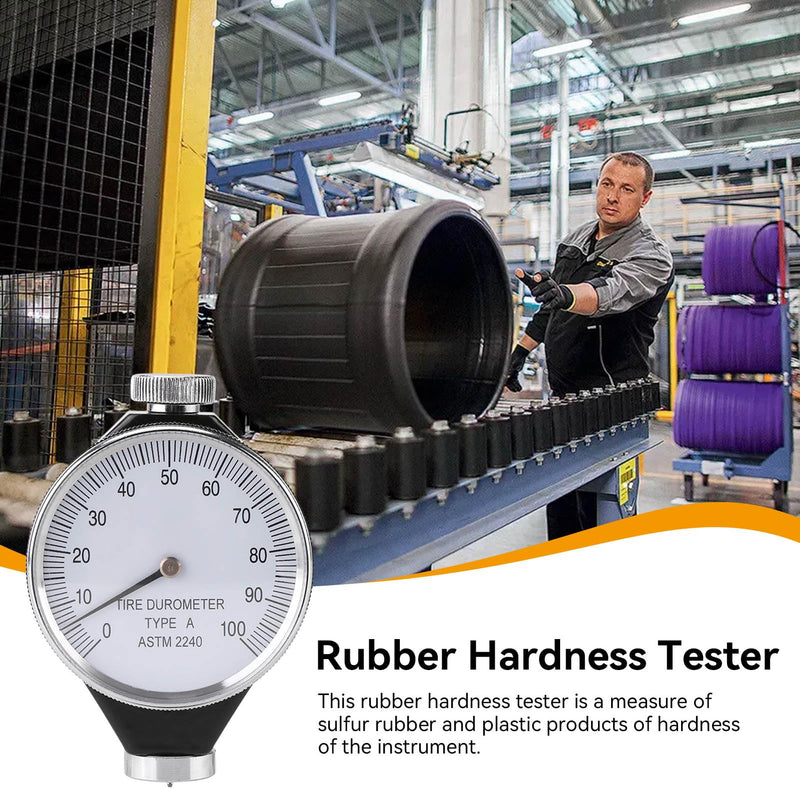 [Australia - AusPower] - Durometer Tester, Rubber Hardness Tester Durometer Hardness Tester Meter for Tires, Leather, Rubber 0-100 HA 