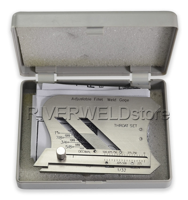 [Australia - AusPower] - RIVERWELD Adjustable Fillet Weld Gauge and Unequal Leg Measurement Weld Throat Thickness Inspection 