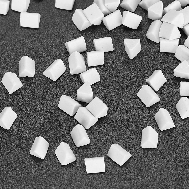 GLOGLOW Ceramic Triangle Pellets for Vibration Polishing Grinder 0.2 Inch Ceramic Filling Media