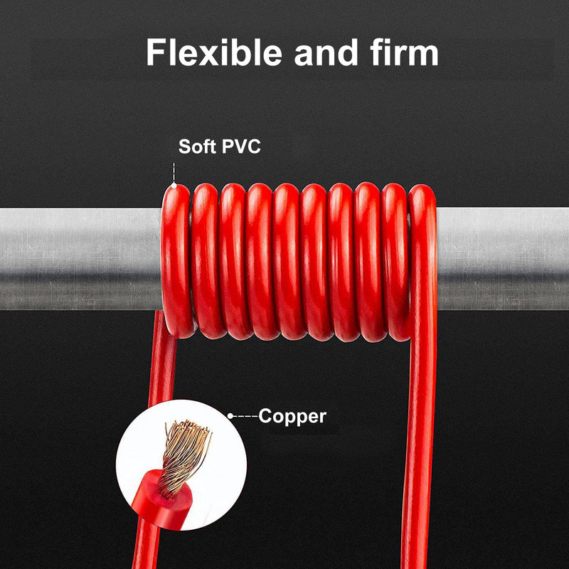 [Australia - AusPower] - Dual-Ended Alligator Clip Electrical Test Leads, 14 Gauge 1000V 15A 3.5ft/1M Jumper Wires Clips, Flexible Protective Copper Cable Crocodile Clip, Wires with Insulators Gator Clips for Testing 2PCS Black-Red 