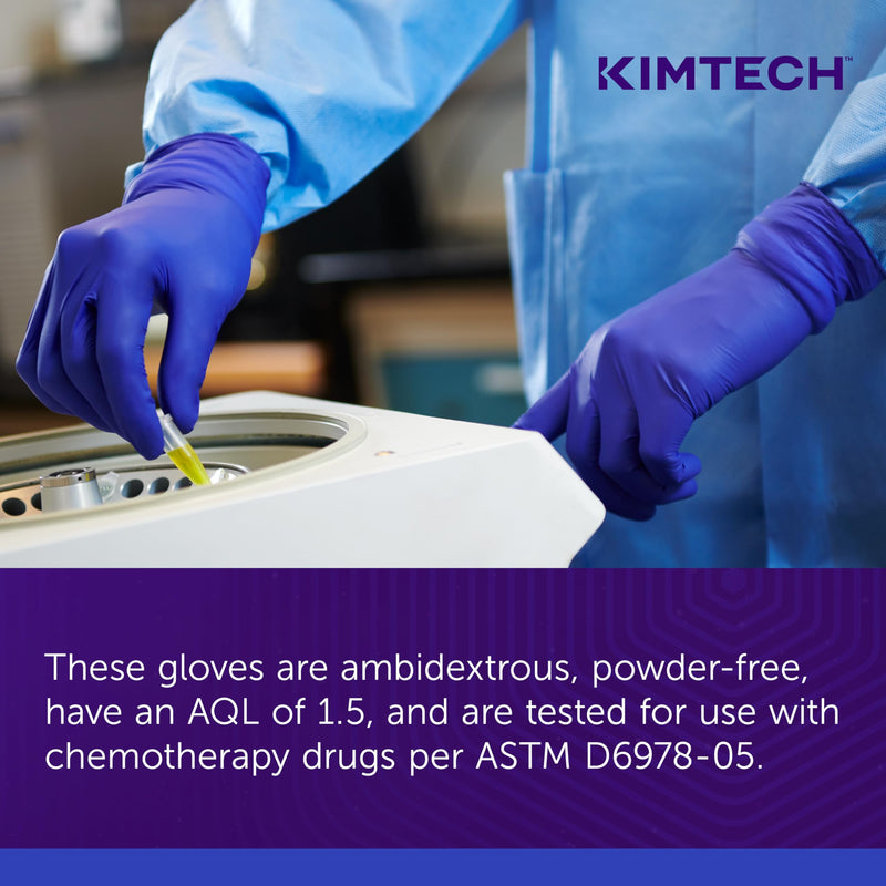 KIMTECH™ Vista™ Nitrile Exam Gloves (62827) 4.3 Mil, Ambidextrous, 9.5”, M, 200 Nitrile Gloves / Box,Blue Medium (Pack of 200)