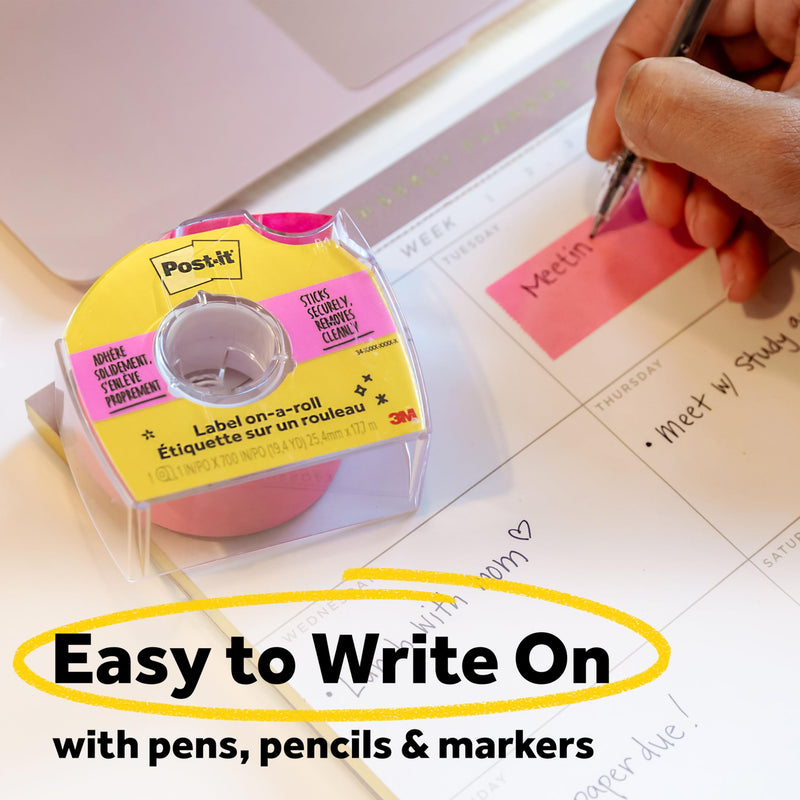 Post-it Labeling Tape, 2 in x 36 yds, White Factory 1-ROLL