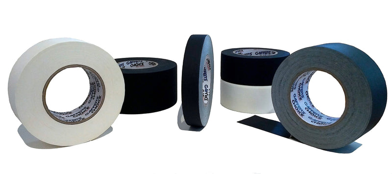 Gaffer Tape 1 inch x 60 Yard Black by GAFFER'S CHOICE - Adhesive is Safer Than Duct Tape - Waterproof & Non-Reflective Multipurpose Spike Tape