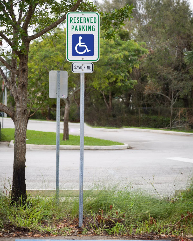 [Australia - AusPower] - Handicap Parking Sign-18 x 12 inch Aluminum Sign, with ADA Accessibility Symbol, Reserved Parking Sign, Engineer Grade Reflective Material, UV Protected and Weatherproof (Reflective-Blue) Reflective-Blue 