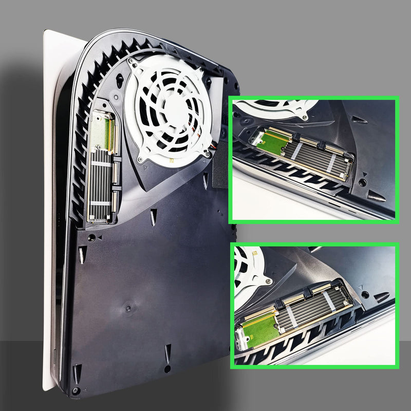 glotrends [2 Packs] M.2 Cooler M.2 Cooler Kits, Fits PS5/PC 0.12 Inch (3 mm) Thick M.2 Cooling Fin for 2280 M.2 PCIe SSD 2 3 mm high