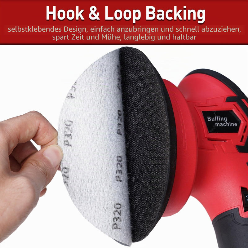 Pack of 50 Sandpaper 150 mm, Wet and Dry Sanding Discs, Grit 1000 1500 2000 3000 5000 Without Hole Round Sandpaper, Random Orbital Sandpaper Sanding Sheets for Metal Glass Car Polishing 1000 1500 2000 3000 5000 grit
