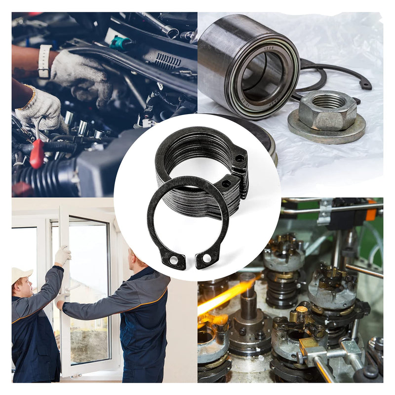 [Australia - AusPower] - NINDEJIN Snap Ring Shop Assortment, 310PCS External Retaining Rings 5-14mm (0.20''-0.55'') Carbon Steel Snap Retaining C Clip Rings Kit for Grooved Shafts, Studs, and Other Moving Parts 310PCS (5-14mm) 