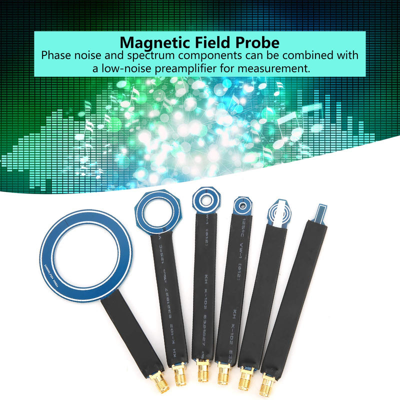 [Australia - AusPower] - Magnetic Field Probe, 6Pcs Near Field Magnetic Field Probes Set SMA Conduction Radiation Circuit Board Radiation Antenna EMI 