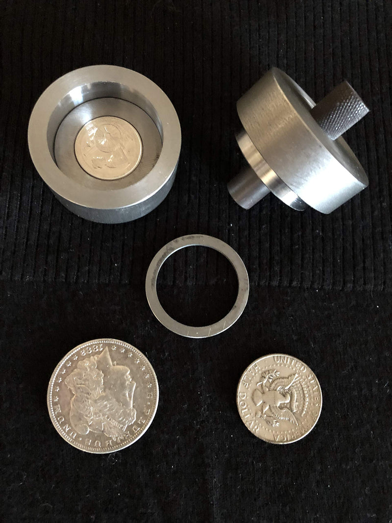 Coin Ring Puncher & Spacer Set | Golden Punch Metal Hole Jewelry Making Tools | 4 Punches Ring Making Tool | Self Centering Punches Set | Coin Punch Kit Made in USA - 1.60 Pound