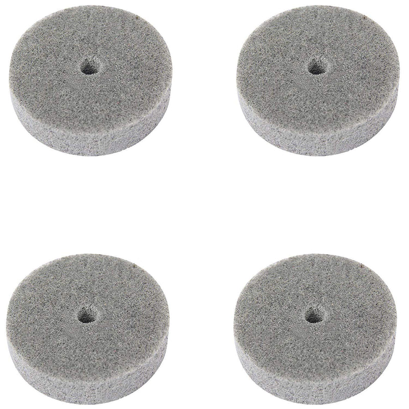 COMOK 10Pcs 75mm/3" Diameter Grit Nylon Fiber Polishing Buffing Wheel For Various Metal Parts (Dark Gray)