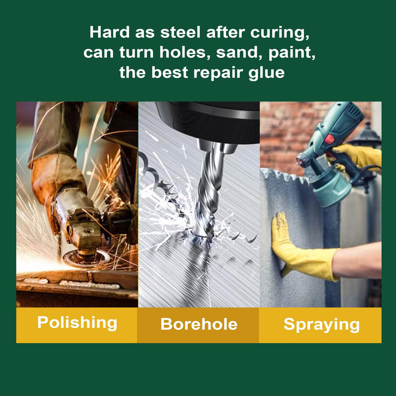 [Australia - AusPower] - Metal Glue, 1.76oz Epoxy Welding for Metal, High Strength Bonds Metal to Metal, Weld Metal Repair Glue for Metal Plastic Steel Ceramics Fiberglass Car Automotive for Body Filler Putty, adhesives Metal Glue 1 PCS 
