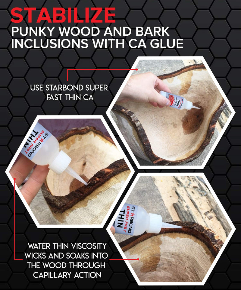 [Australia - AusPower] - Starbond 2 oz. Super Fast Thin CA Glue (Premium Cyanoacrylate Super Glue) for Woodworking, Woodturning, Hobby Models, CA Finish, Inlays 2 ounce 