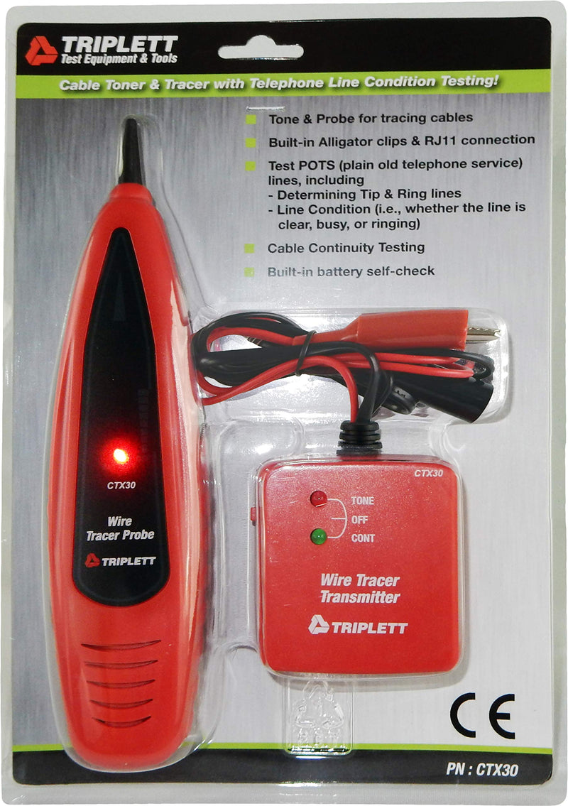 [Australia - AusPower] - Triplett CTX30 Tone and Probe Wire Tracer and Circuit Tester 