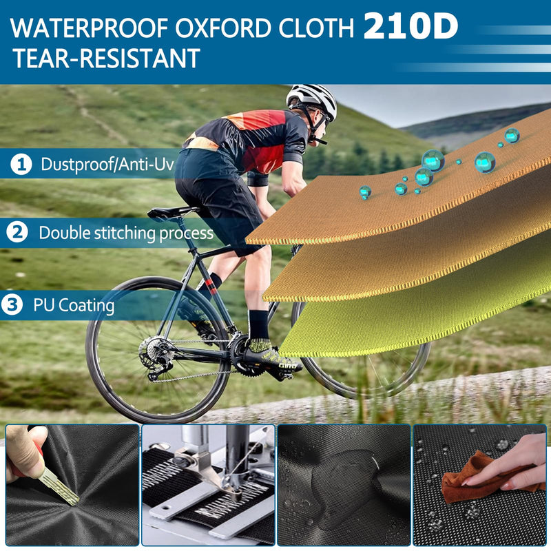 [Australia - AusPower] - AKEfit Bike Cover, Waterproof Outdoor Bicycle Cover Rain UV Snow Proof with Anti-theft Lock Hole Outside Bike Storage Covers for Mountain Road Electric City Bike-XL for 1, 2 Bike XL(2 bikes) 