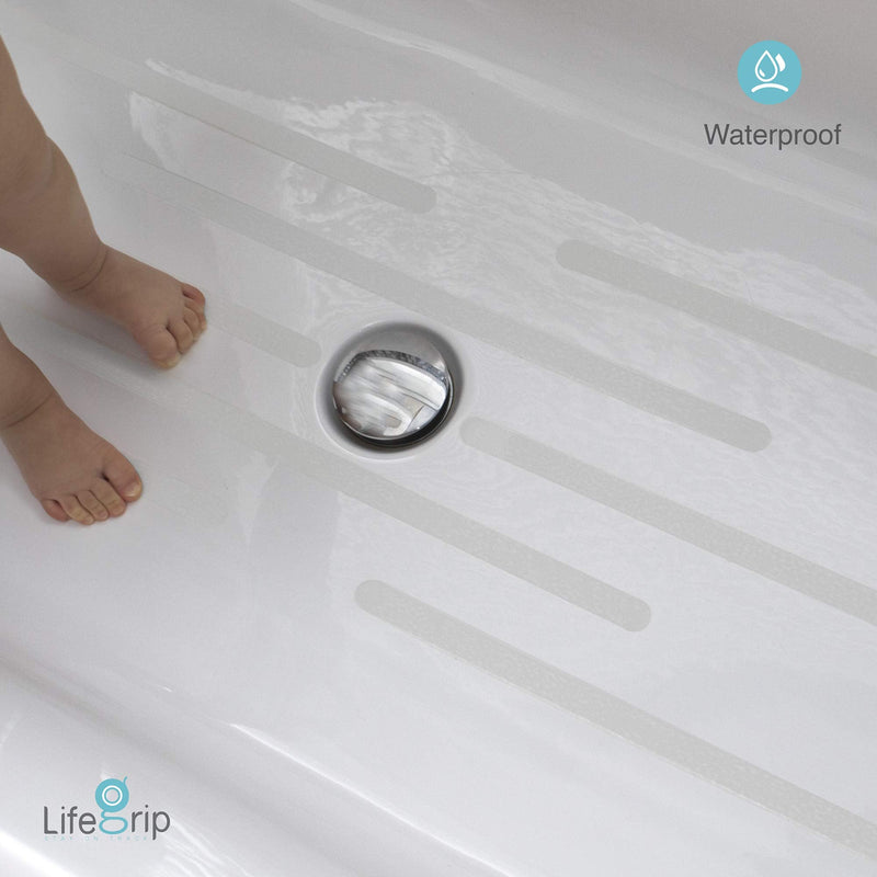 LifeGrip Anti Slip Transparent Anti Slip Tape, 1 inch by 30 feet, Non-Slip Traction Grip Tape to Tubs, Boats, Stairs, Clear, Soft, Comfortable for Bare feet (1" X 30') 1" X 30'