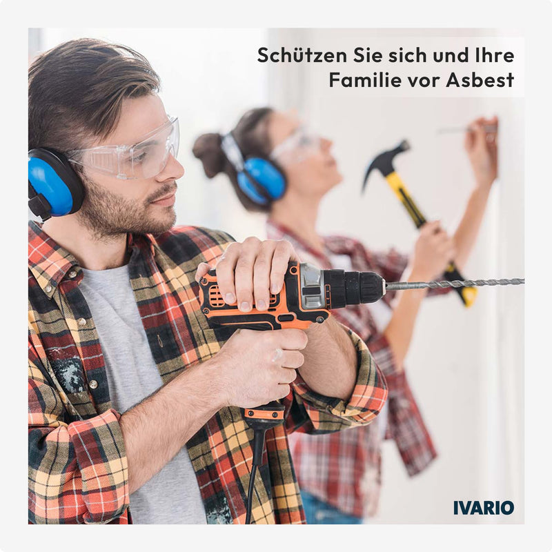 Ivario Asbestos Test Material Group 1, Laboratory Analysis | Eternit, Lenolium, window putty, cement, PVC, seals, Baufatherm, bitumen adhesive, cushion vinyl