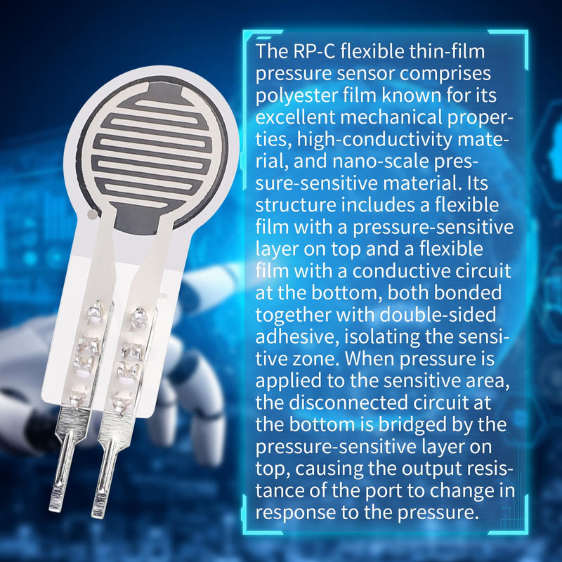 [Australia - AusPower] - 4Pcs Thin Film Pressure Sensor 20g-2Kg High Sensitivity Force Sensitive Resistor Force Sensor Pressure Sensors for Arduino DIY Industrial Precise Measurement Control 