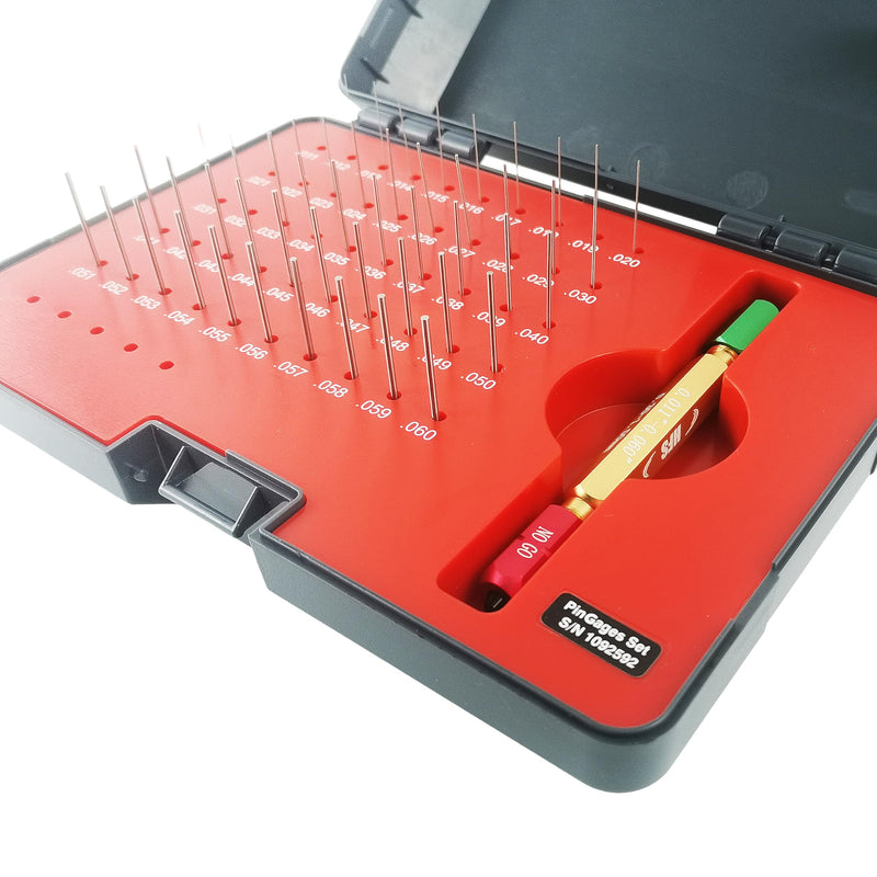 [Australia - AusPower] - HFS(R) Class ZZ Pin Gage Set with Go/No Go Handle for Machine Shops, Manufacturing 0.011"-0.060" 50 Pieces 0.011"-0.060", M0, 50PCS 