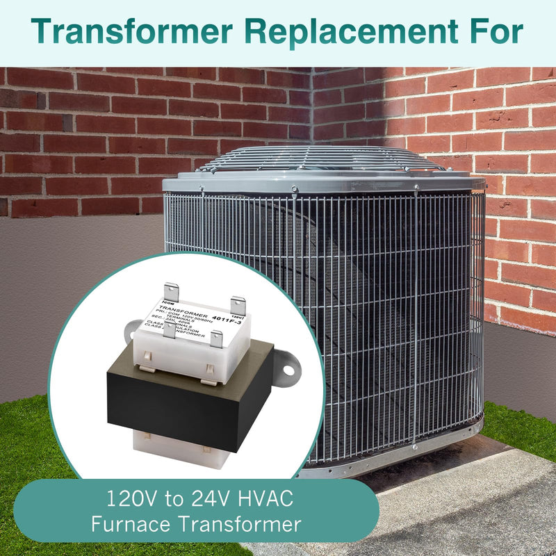 [Australia - AusPower] - 4011F-3 120V to 24V Transformer 40VA Compatible with Furnace/HVAC Equipment, 24 Volt Transformer for HVAC Furnace 40VA 
