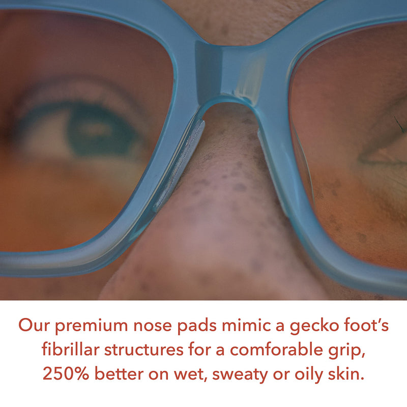 [Australia - AusPower] - Setex Gecko Grip 1.8mm Thick Anti Slip Eyeglass Nose Pads, (5 Clear Pair) USA Made, Innovative Microstructured Fibers, 1.8mm x 7mm x 16mm 5 Pair Clear 