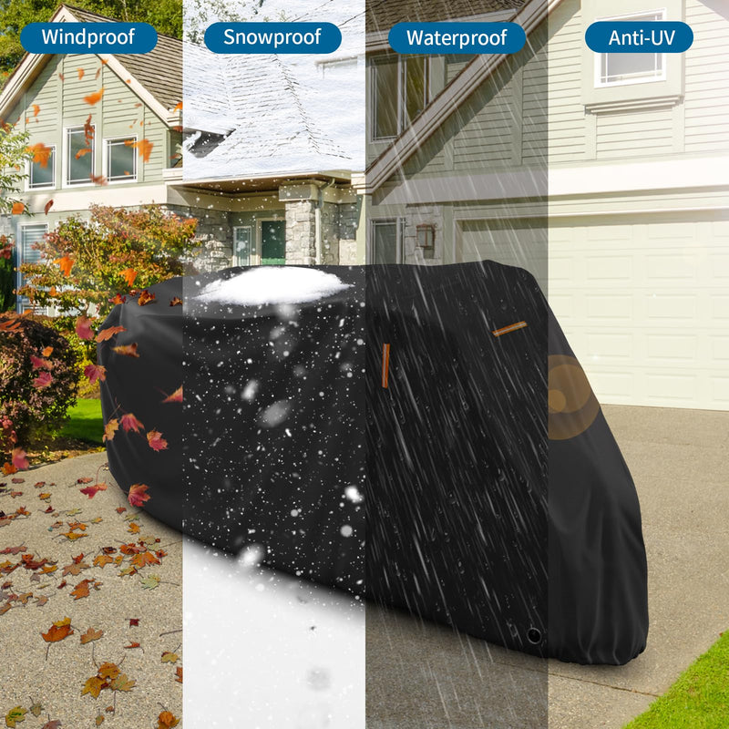 [Australia - AusPower] - AKEfit Bike Cover, Waterproof Outdoor Bicycle Cover Rain UV Snow Proof with Anti-theft Lock Hole Outside Bike Storage Covers for Mountain Road Electric City Bike-XL for 1, 2 Bike XL(2 bikes) 