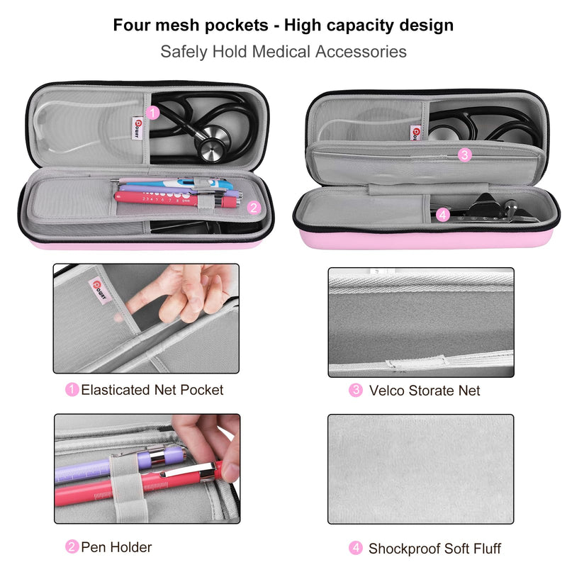 [Australia - AusPower] - Stethoscope Case Compatible for 3M Littmann Classic III and Pen Lights for Nurses Pen Light with Pupil Gauge and Ruler Reusable Penlight Medical Pen Light for Doctors Nursing Students EMT EMS 