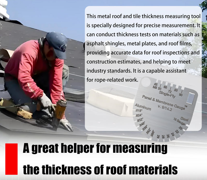 [Australia - AusPower] - Roof Pitch Gauge – Stainless Steel Roof Inspection & Thickness Measuring Tool for Metal Roofing Panels, Durable Metal Roofing Tools 