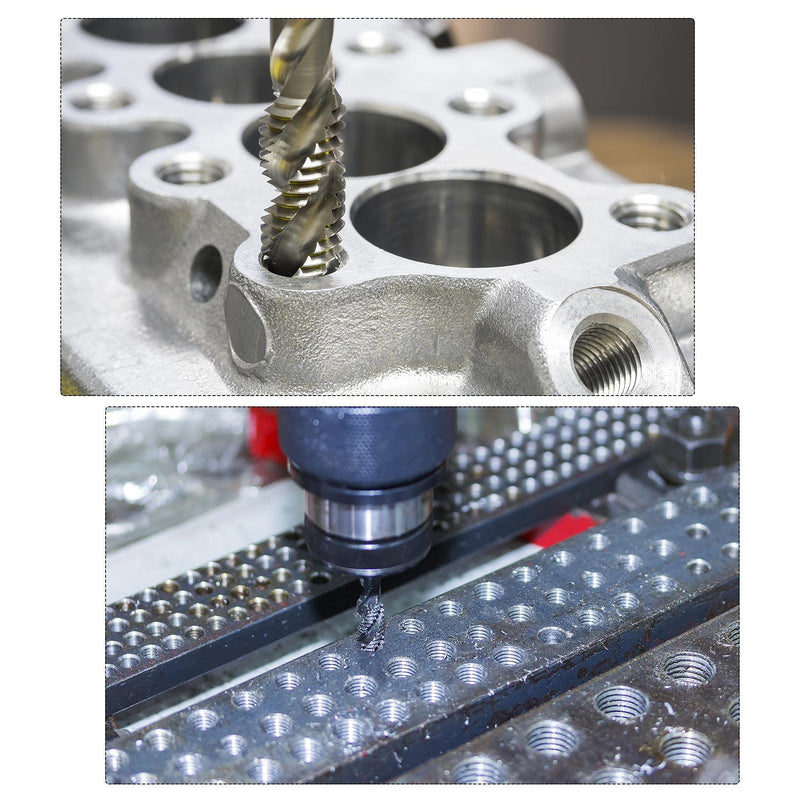 [Australia - AusPower] - uxcell M3 x 0.5 Spiral Flute Thread Tap, Metric Machine Threading Tap HSS Nitriding Coated, Round Shank with Square End, H2 Tolerance, 2pcs M3 x 0.5mm 