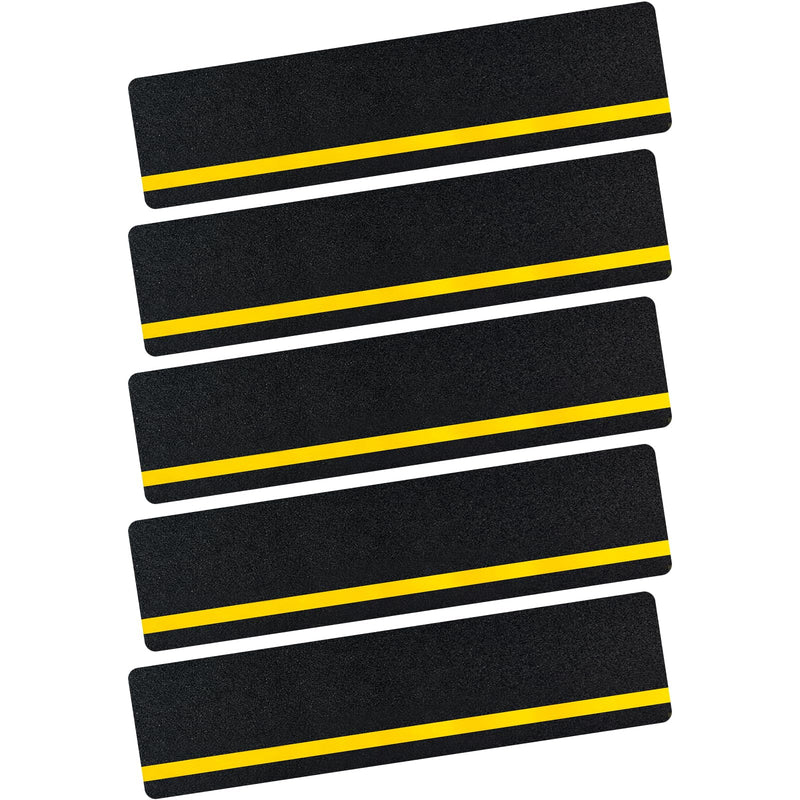 5 Pieces Anti Slip Tape with Reflective Stripe Non Slip Tape Grip Tape for Stairs Anti Slip Traction Tape, 6 by 24 Inches (Reflective)