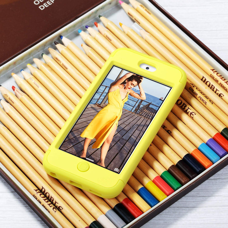 [Australia - AusPower] - ULAK iPod Touch 7 Case, iPod Touch Case 6th Generation, iPod 5 Case, Heavy Duty High Impact Shockproof Protective Cover for Apple iPod Touch 5th/6th/7th Generation (Latest Model), Yellow 