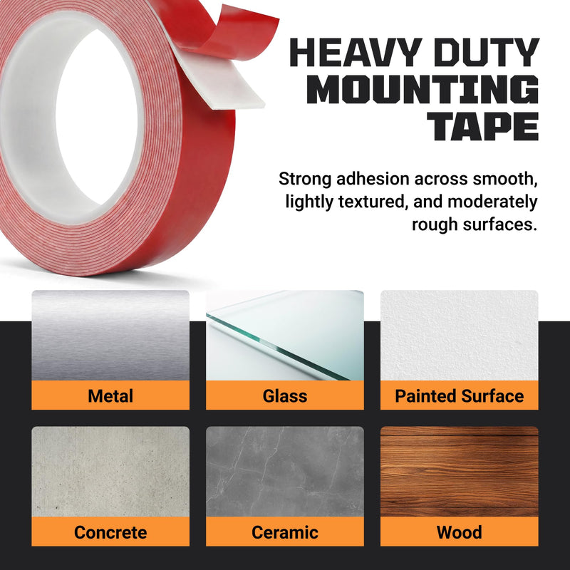 TOOLTROOPERS Wall-Safe Double-Sided Mounting Tape - Heavy-Duty 2-Sided Adhesive Tape - Damage-Free Removal, No Residue - Easy-Peel Liner for Home, Office, DIY, Posters & Signs – 16.4 ft Roll (White)