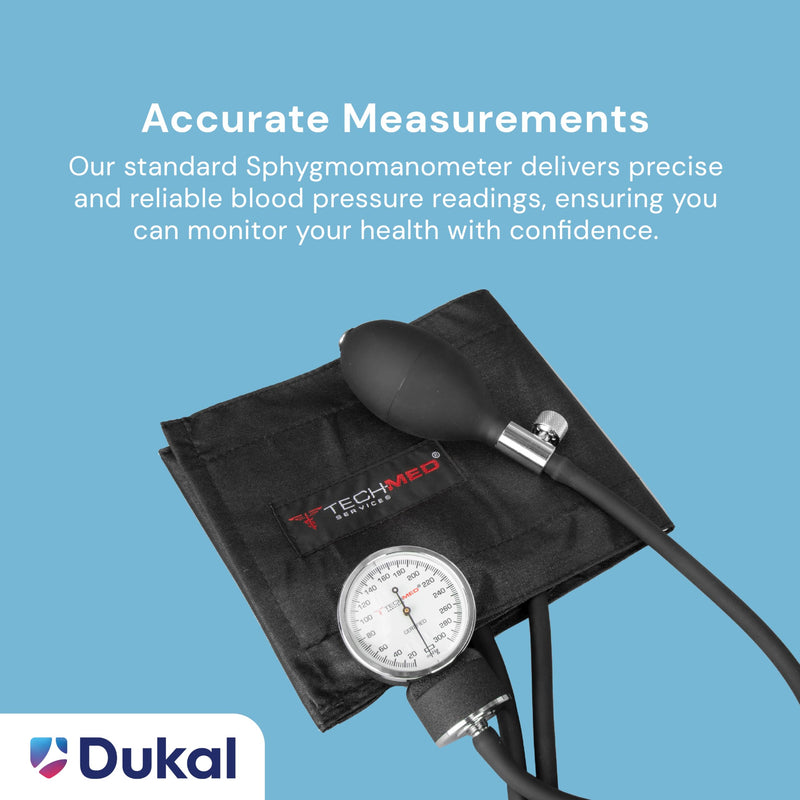 [Australia - AusPower] - Standard Manual Blood Pressure Cuff | Precise Monitoring Blood Pressure Cuff Manual and Sphygmomanometer | Black Nylon BP Cuff Manual 